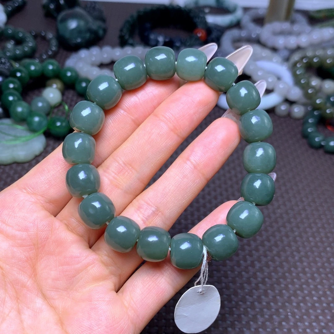 和田玉未镶嵌手串卡12