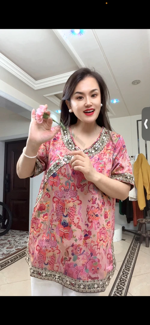 大码高品质国风短袖3803