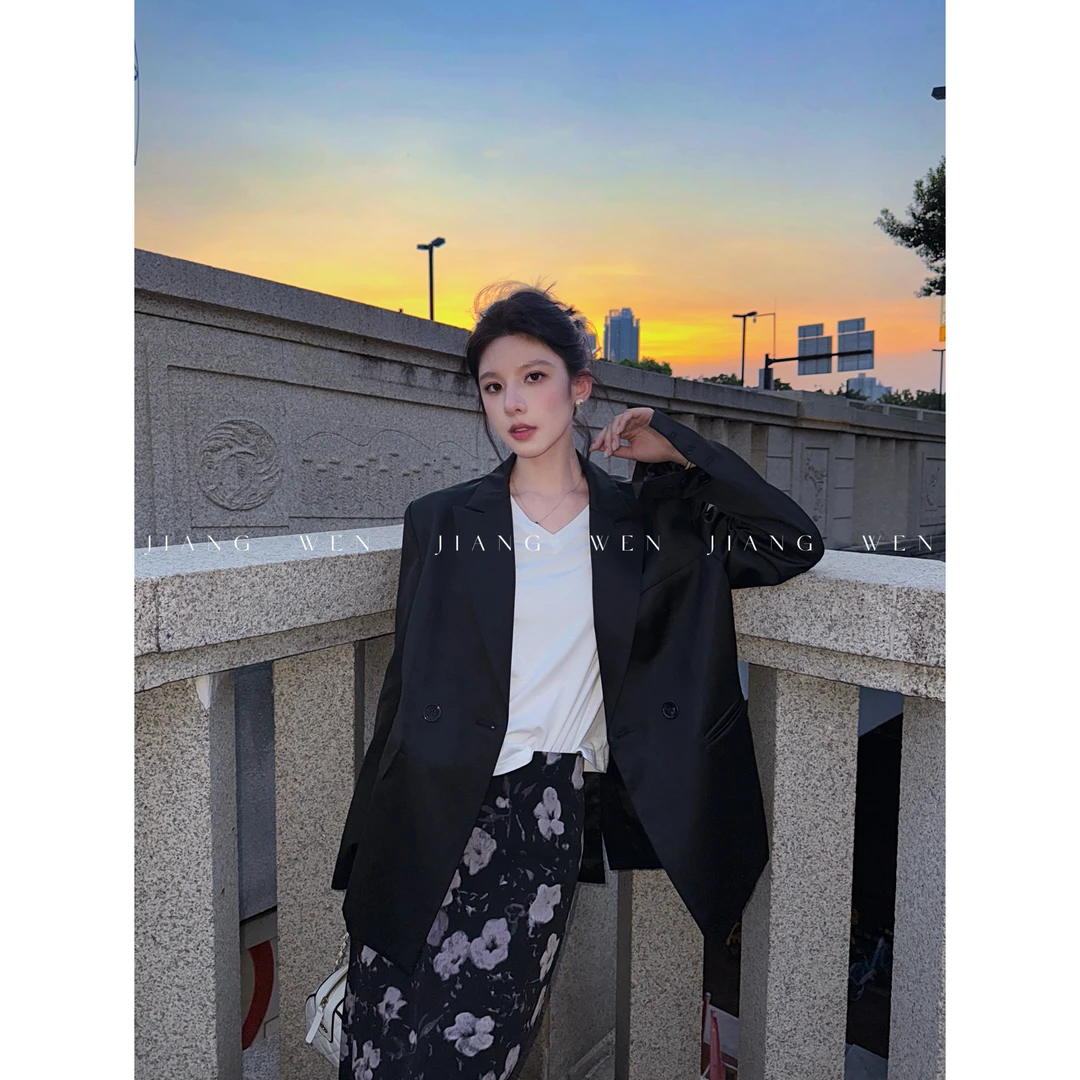 【赫兹西服】“莱赛尔”高级感绸缎宽松休闲西服西装外套