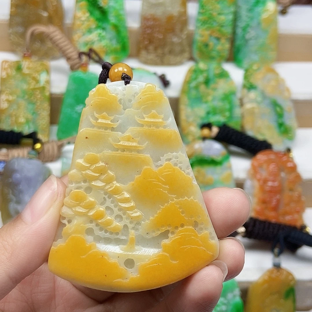 颈饰未镶嵌翡翠天然翡翠Ａ货