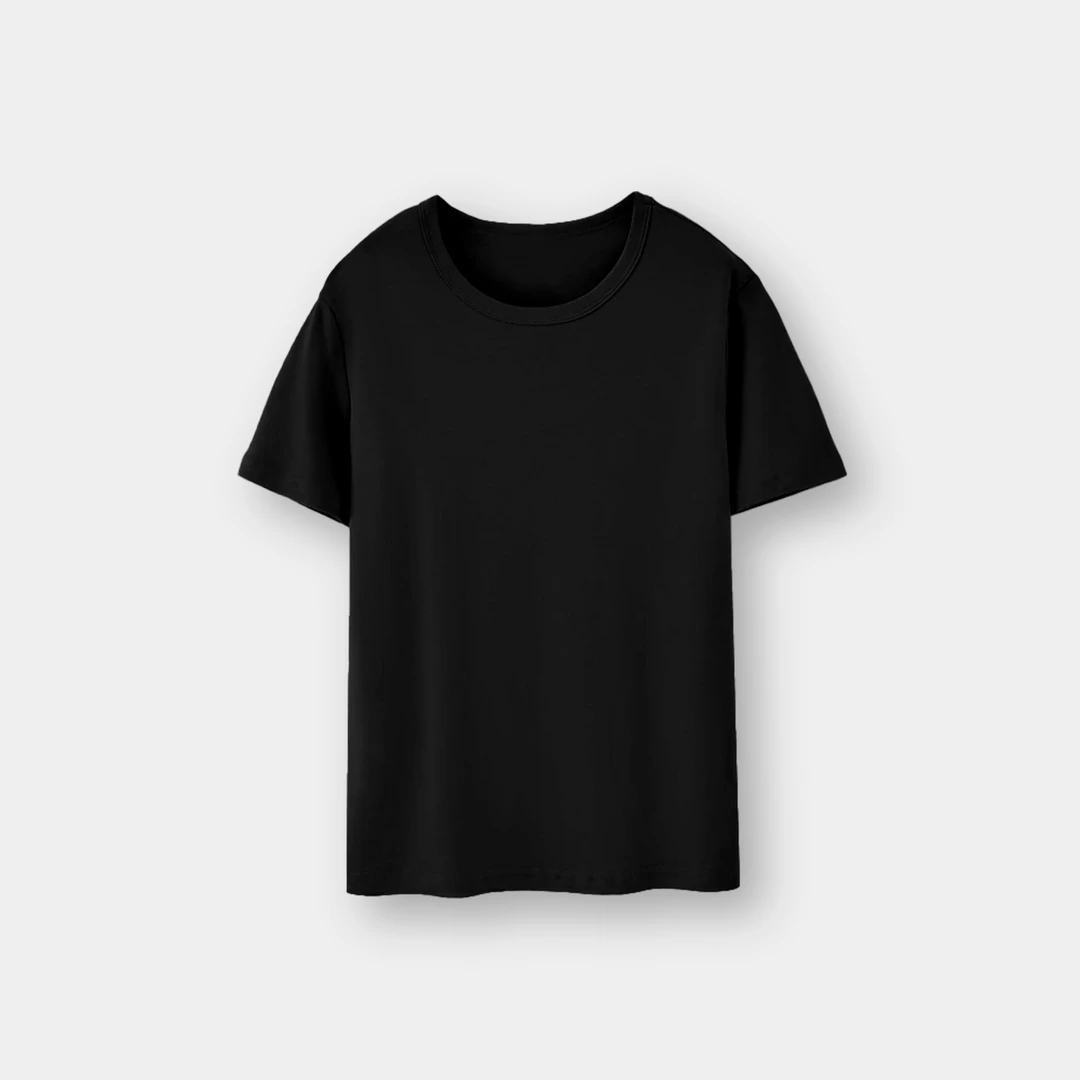 2025年春夏新品时尚休闲夏季简约宽松纯色圆领T恤（T21001）