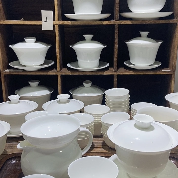 三才盖碗170ml+180公道杯小茶漏2套+8大玉兰杯