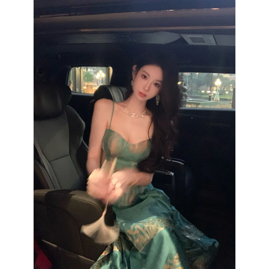 【雅乔定制】祈愿青鸟 提花鱼骨塑身抹胸吊带上衣DYYK-24122176