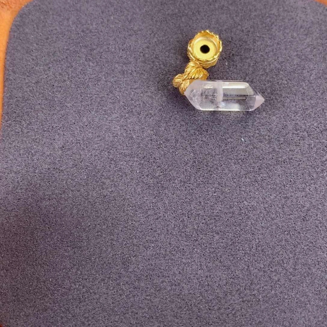 水晶珠宝半成品银S925镀金镶嵌