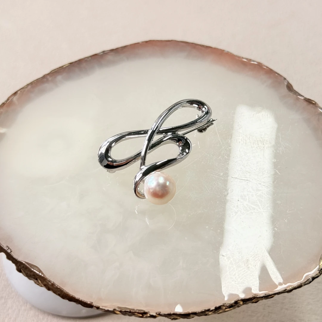 【六六中古】孤品优雅海水珍珠胸针吊坠两用fa044珠子7.9