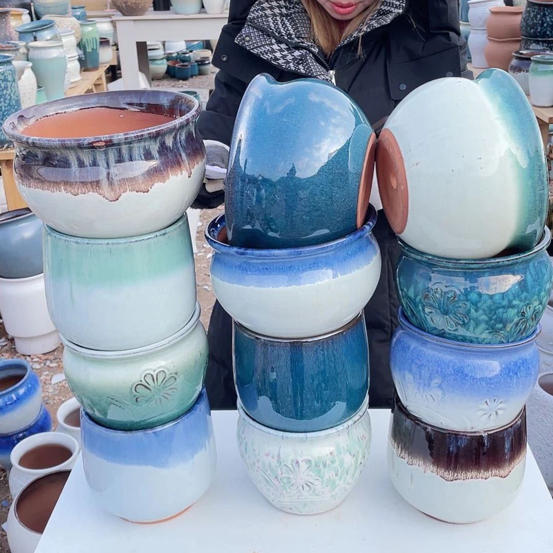 红陶王嫂花盆0207-674