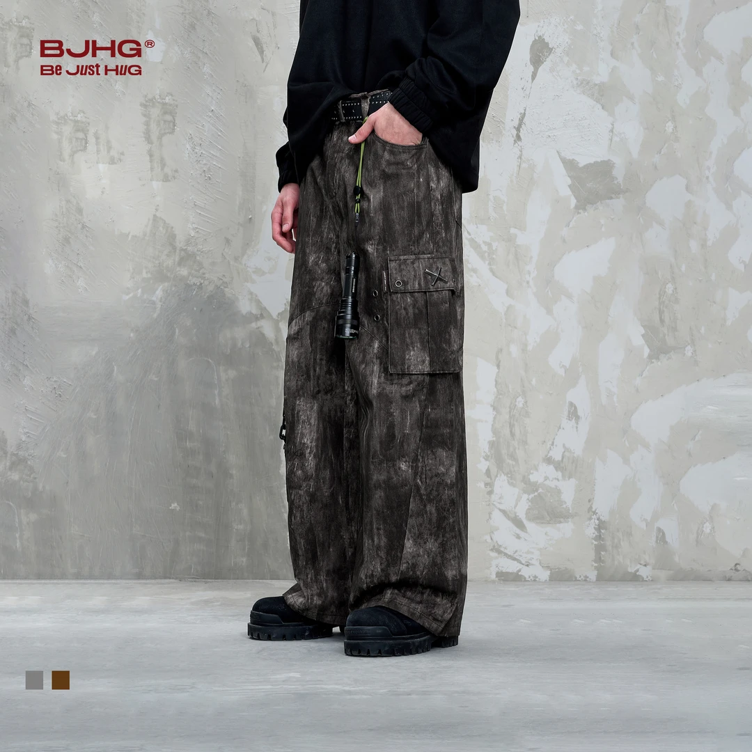BJHG不计后果废土风工装裤子男款春季潮流高级感做旧设计感休闲裤
