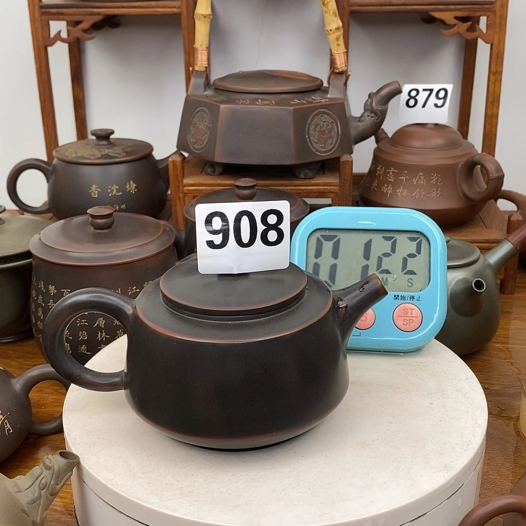 扶***面钦州坭兴陶茶壶作品微瑕次