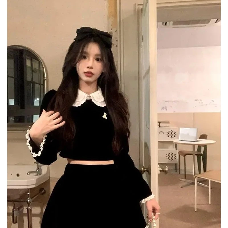 《在逃大小姐》美拉德氛围感两件套装韩系千金大小姐校供感穿搭