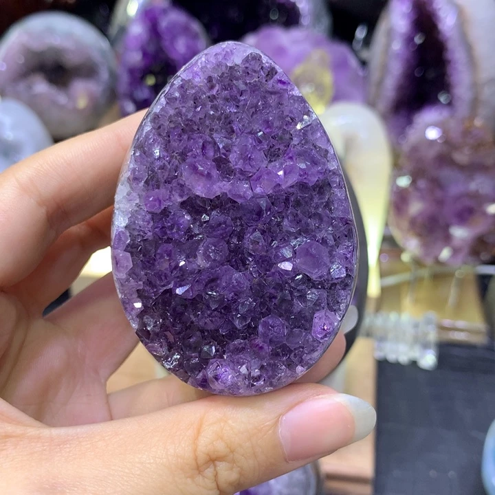 紫晶珠宝半成品未镶嵌欢***鸡