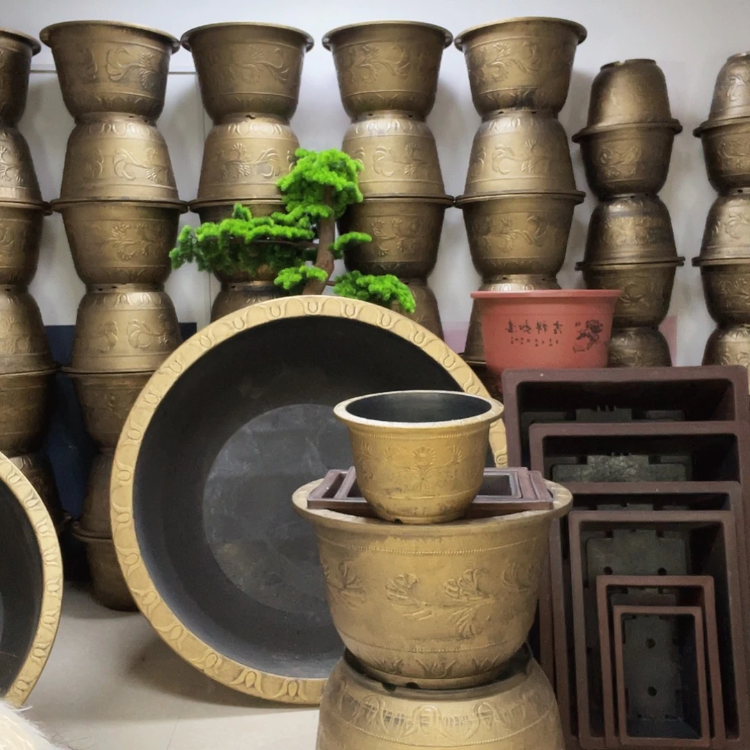 4个40口径花盆，打孔