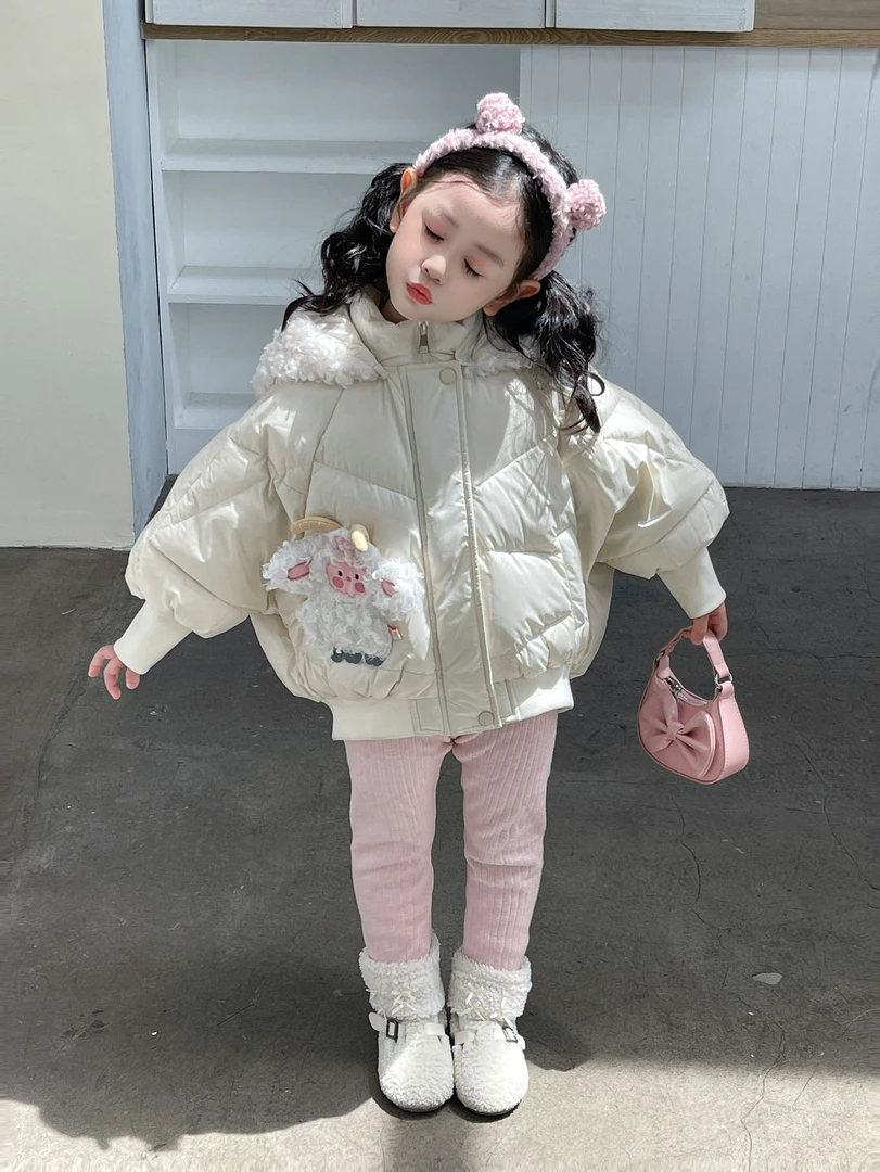 &ANXIAOXi/安小喜新国标90白鸭绒~冬季羽绒女孩儿童服饰保暖外套