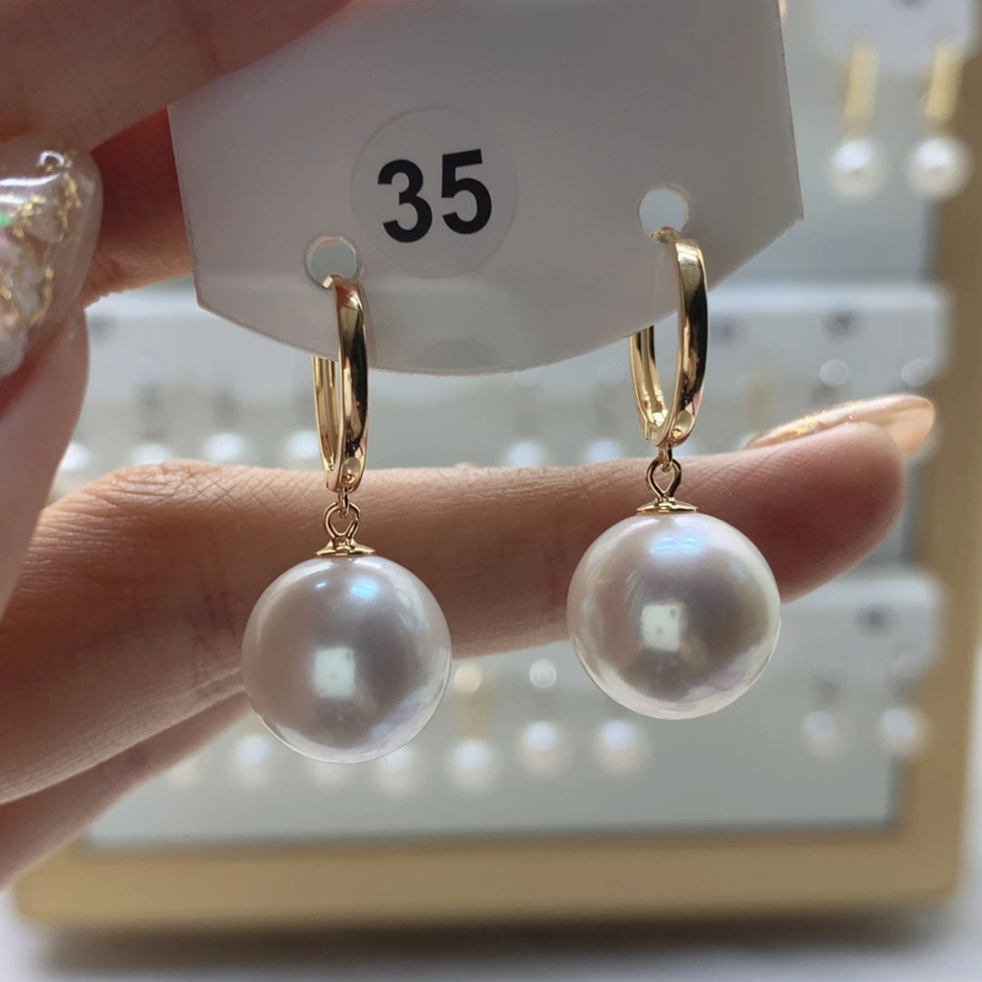 淡水珍珠耳饰银S925镶嵌