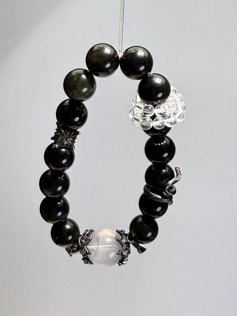 【黑武士】黑曜石天然手链原创设计款式正品生日礼物高级感diy款式