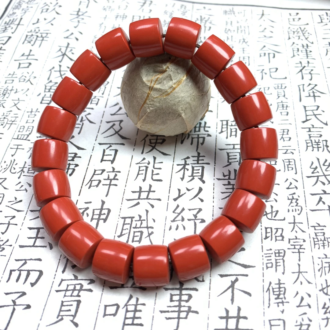 含辰砂工艺品精品红砂12mm直切珠男士手链