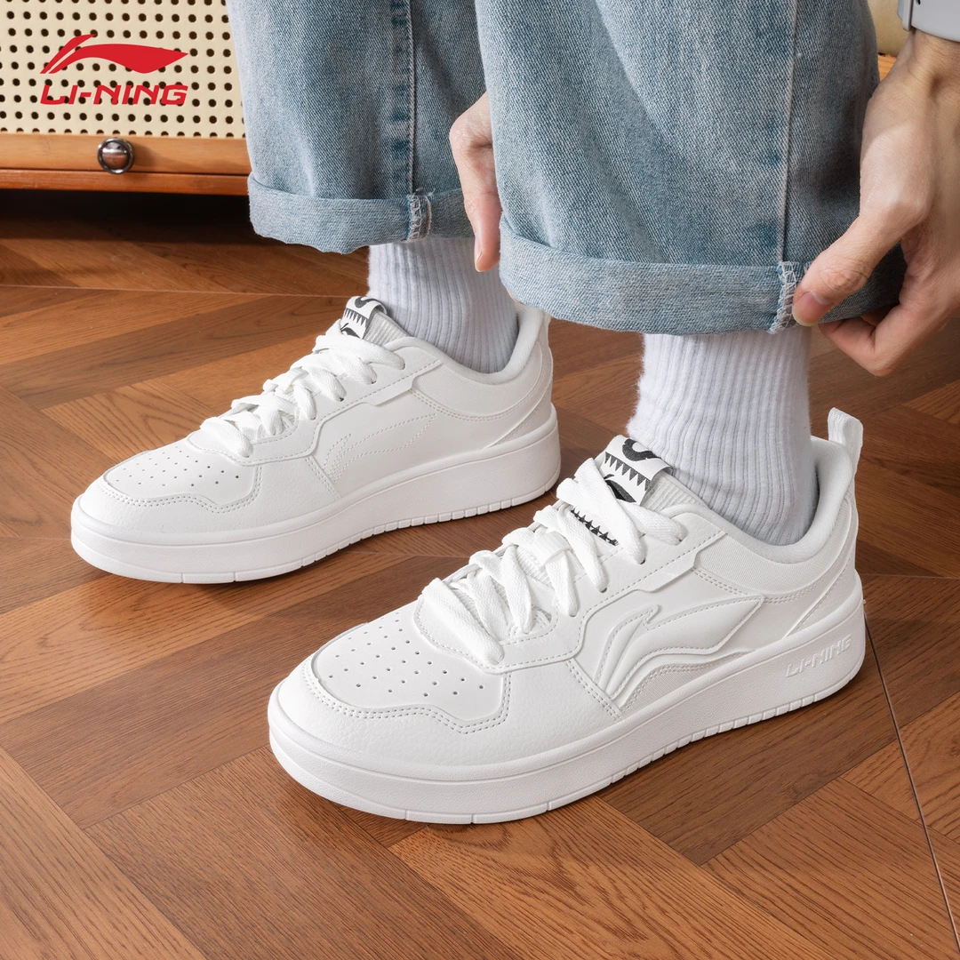 李宁初云男鞋板鞋2025新品透气运动鞋休闲经典百搭空军一号小白鞋