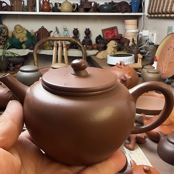 茶壶底槽青原矿紫砂全手工