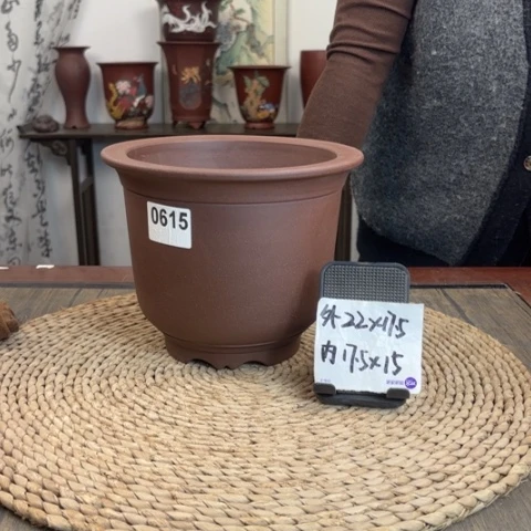 紫砂花盆紫玉金砂精品金钟0615