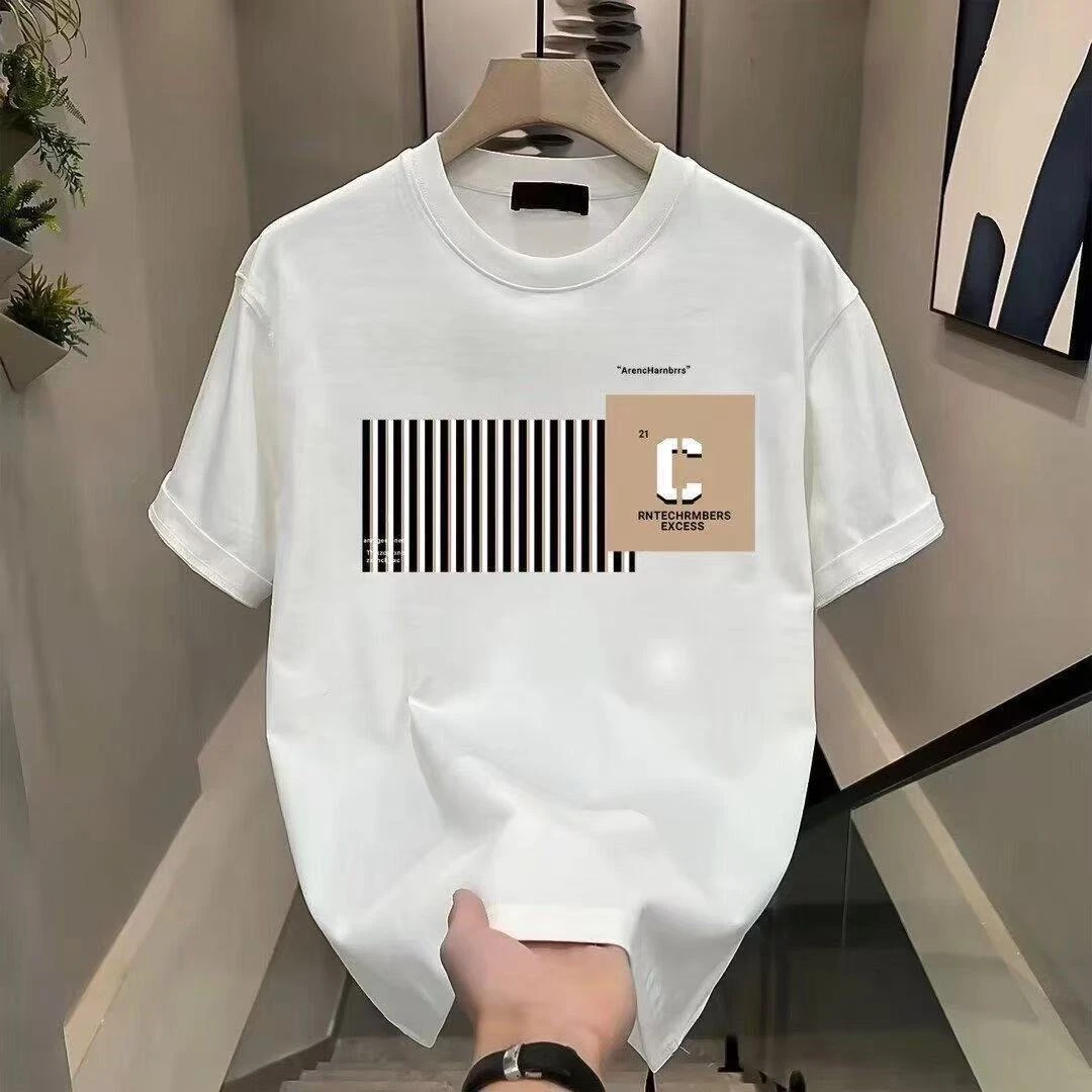 汇纳迪新品男士百搭圆领夏季时尚纯棉半袖潮流