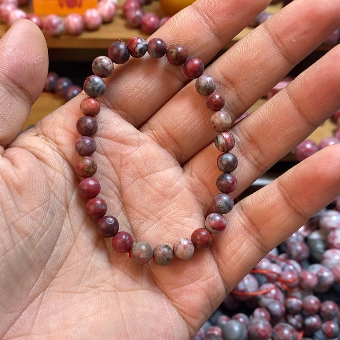 天然辰砂天然朱砂原石手串卡6