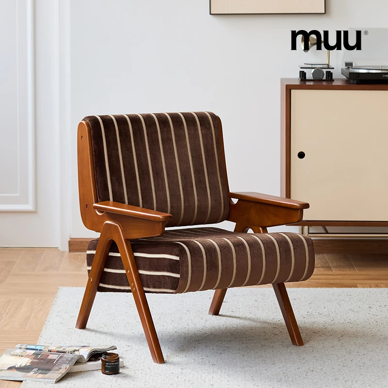 【松露休闲椅】MUU法式复古单人沙发椅布艺客厅阳台中古风设计师