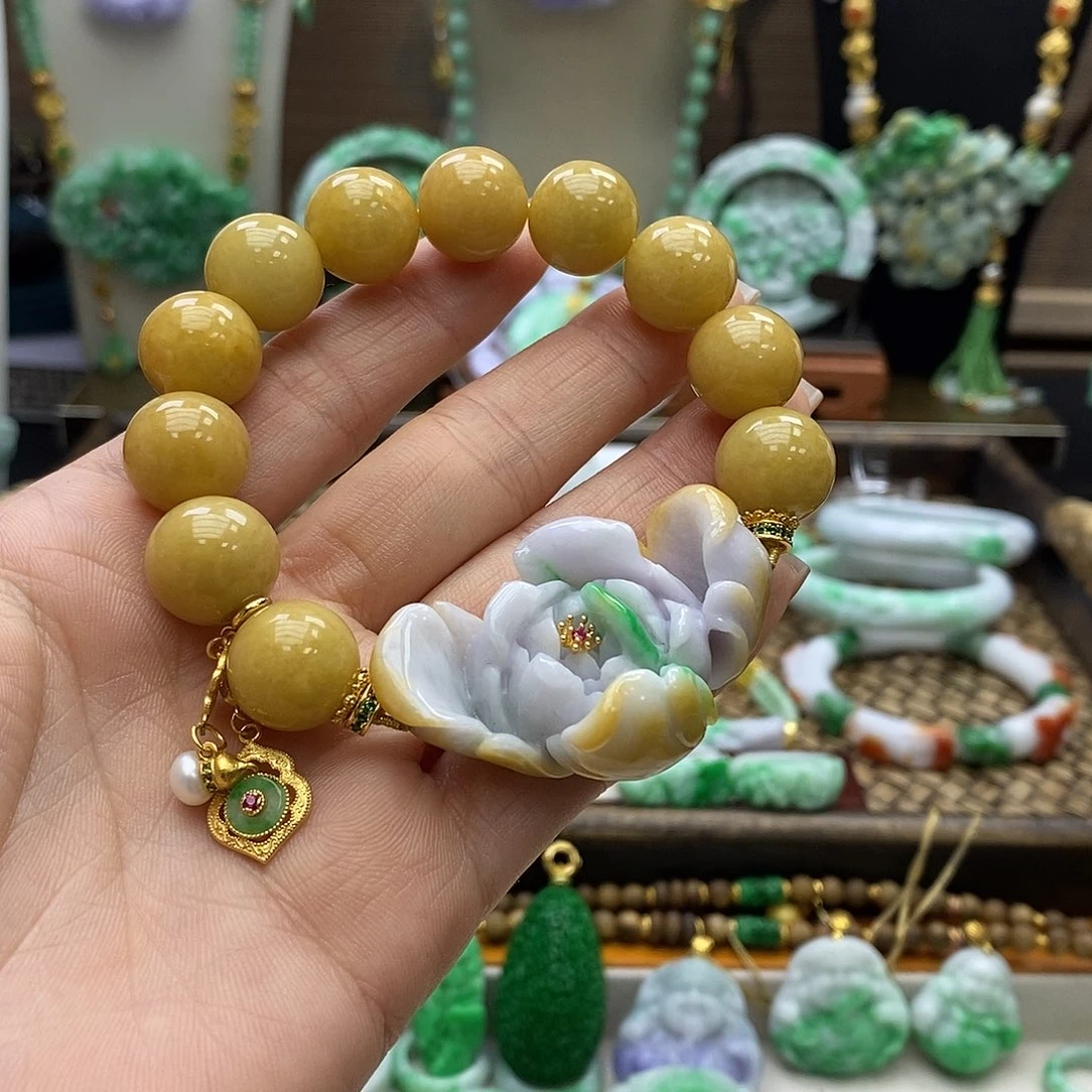 翡翠未镶嵌颈饰天然