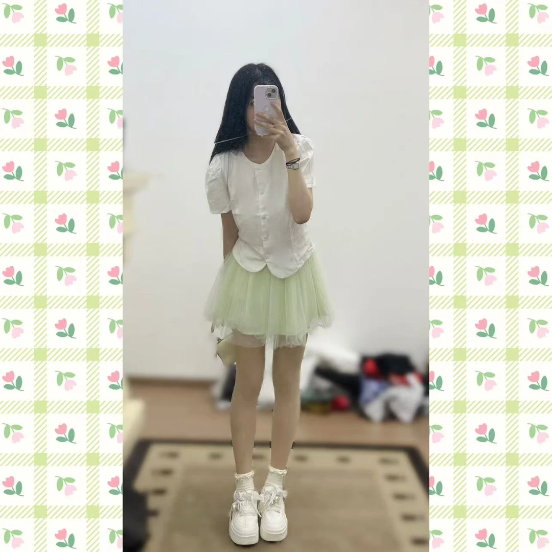 新款短袖女收腰修身小众甜美辣妹短上衣25051046抖音商城爆款好物