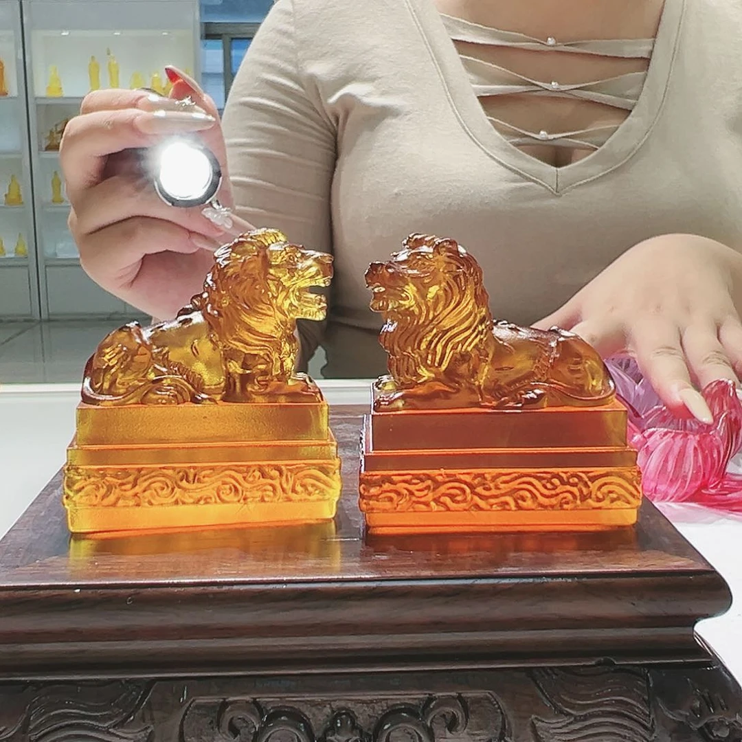 【闪购商品】手工艺品琉璃狮子印章