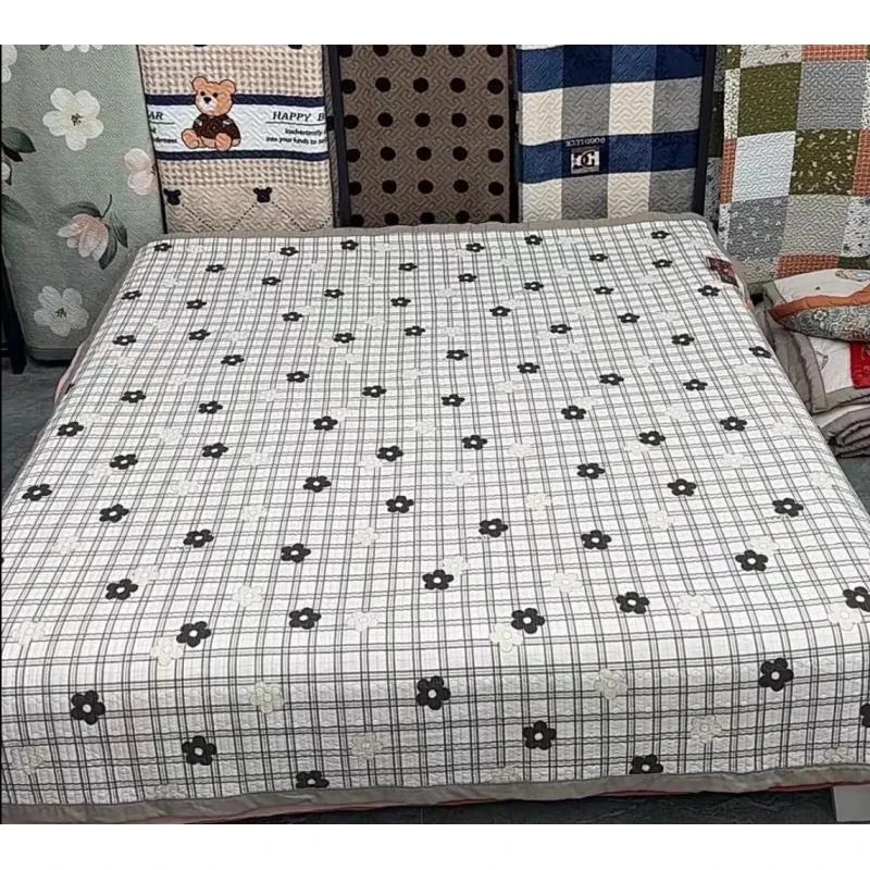 【北奈かわ会社】针织棉绗缝透气可机洗 四季床盖200*230 轻奢小花