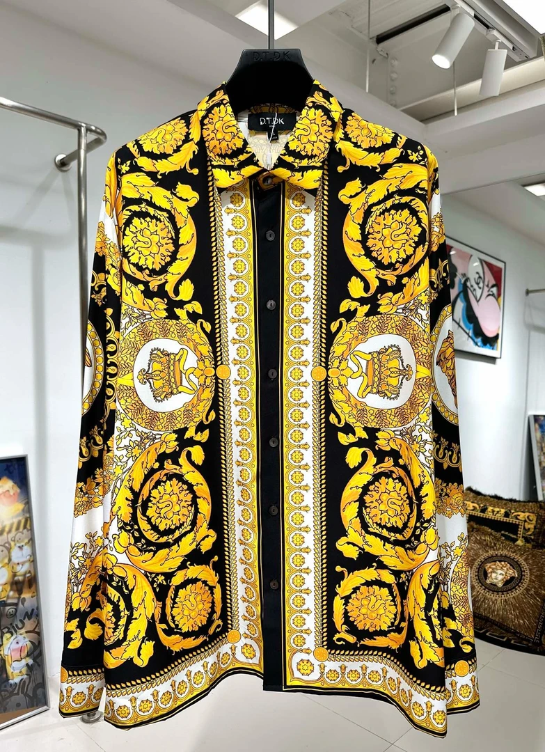 衬衫-弹力贡缎轻奢休闲网红时尚潮流帅气衬衫