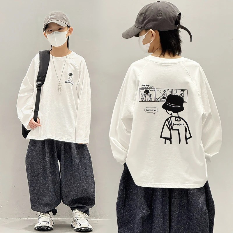 男童长袖T恤2025新款儿童春秋款打底衫卡通秋季上衣男孩衣服秋装