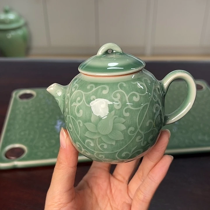 龙泉云间青瓷小米茶器