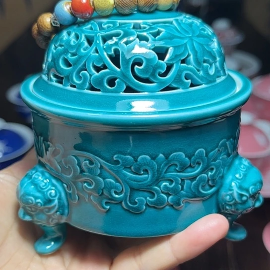 景德镇陶瓷全手工雕刻香炉
