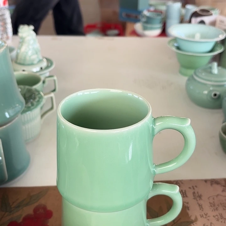 龙泉云间青瓷小米茶器