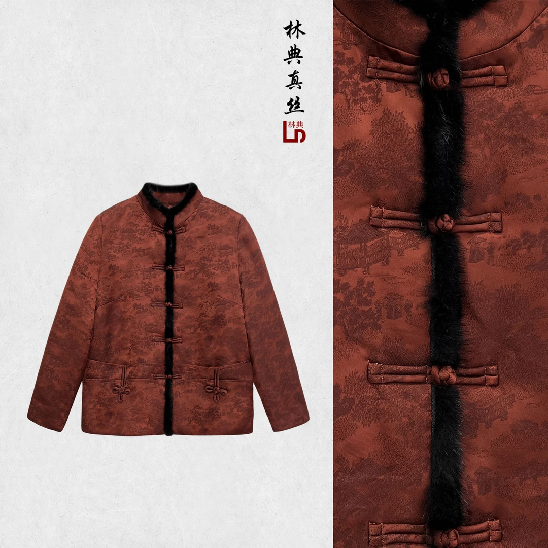【林典家】77529冬季立领轻奢保暖鹅绒服