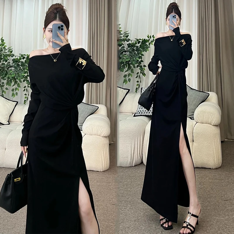 官图 优雅知性2025早秋新款优雅知性极简通勤连衣裙