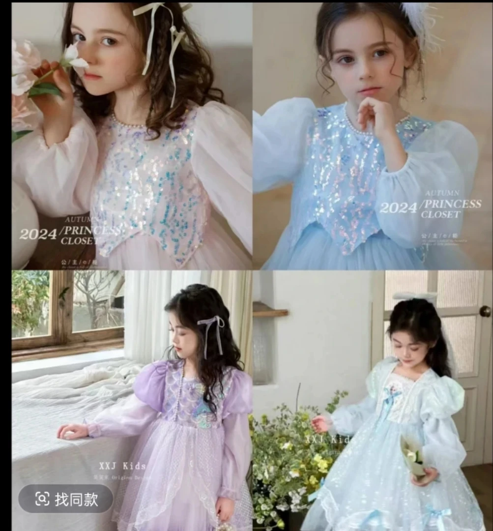 098女童高品质断码连衣裙中短裙