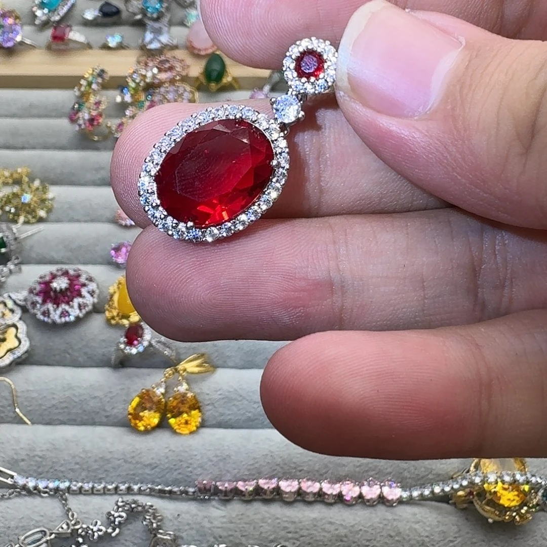 水晶戒指银S925镶嵌