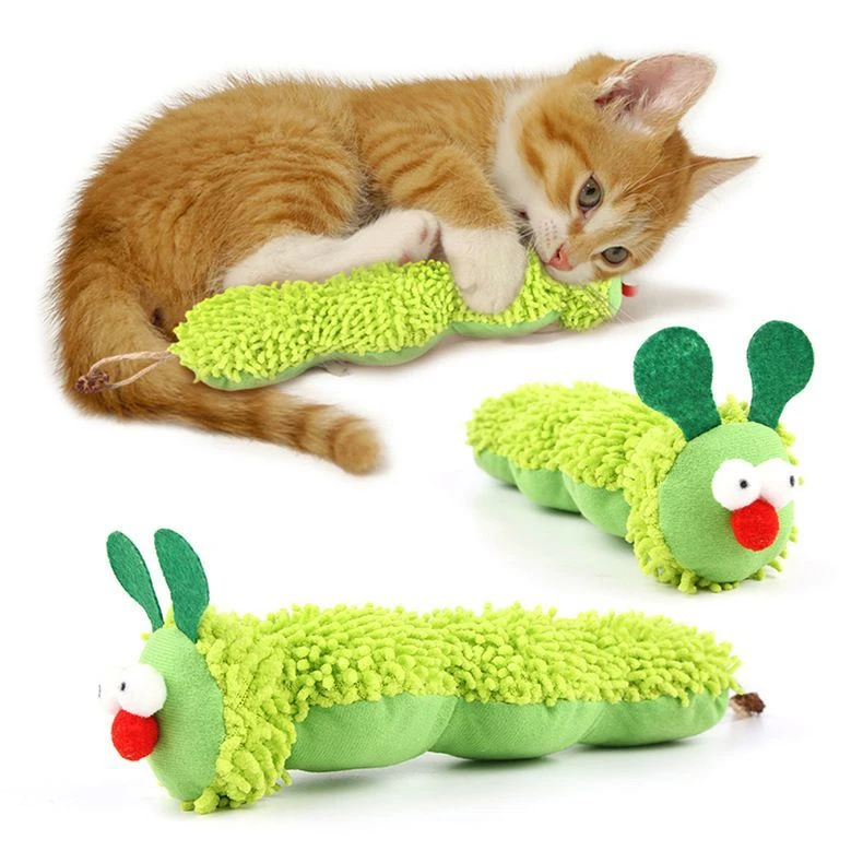猫薄荷玩具毛毛虫猫咪自嗨解闷神器虫瘿果猫玩具互动耐抓耐咬抱枕