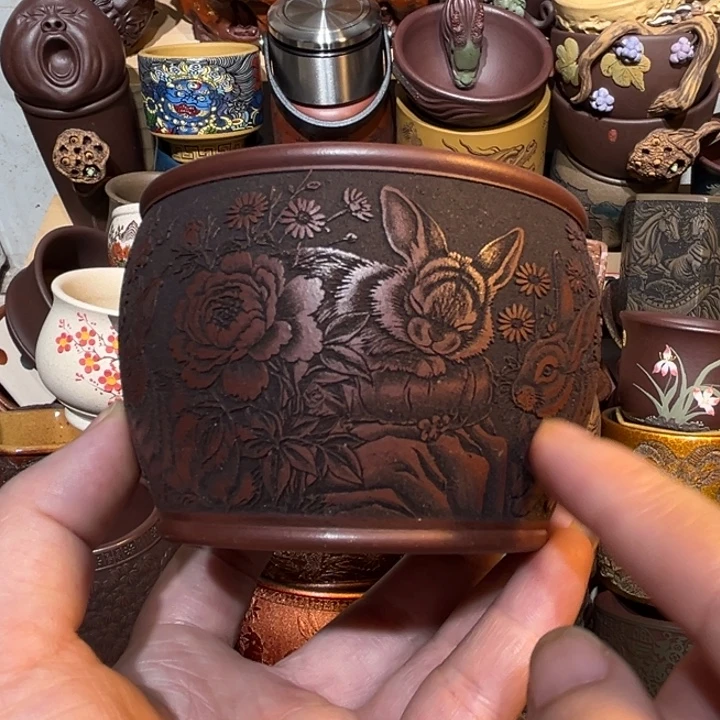 紫砂茶杯宜兴紫砂主人杯