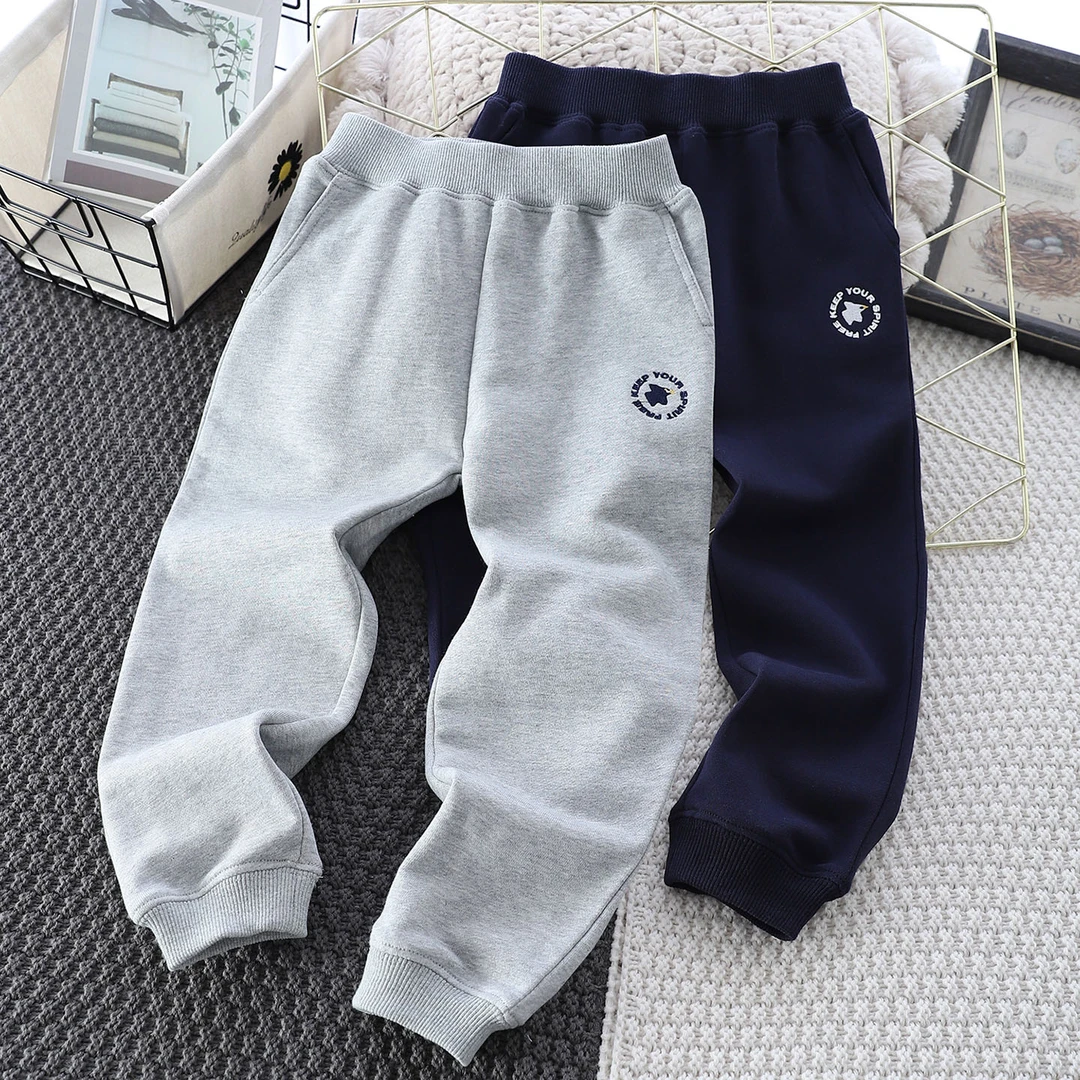 儿童运动裤春秋2025新款外穿男童纯棉休闲裤卫裤中大女童束脚长裤
