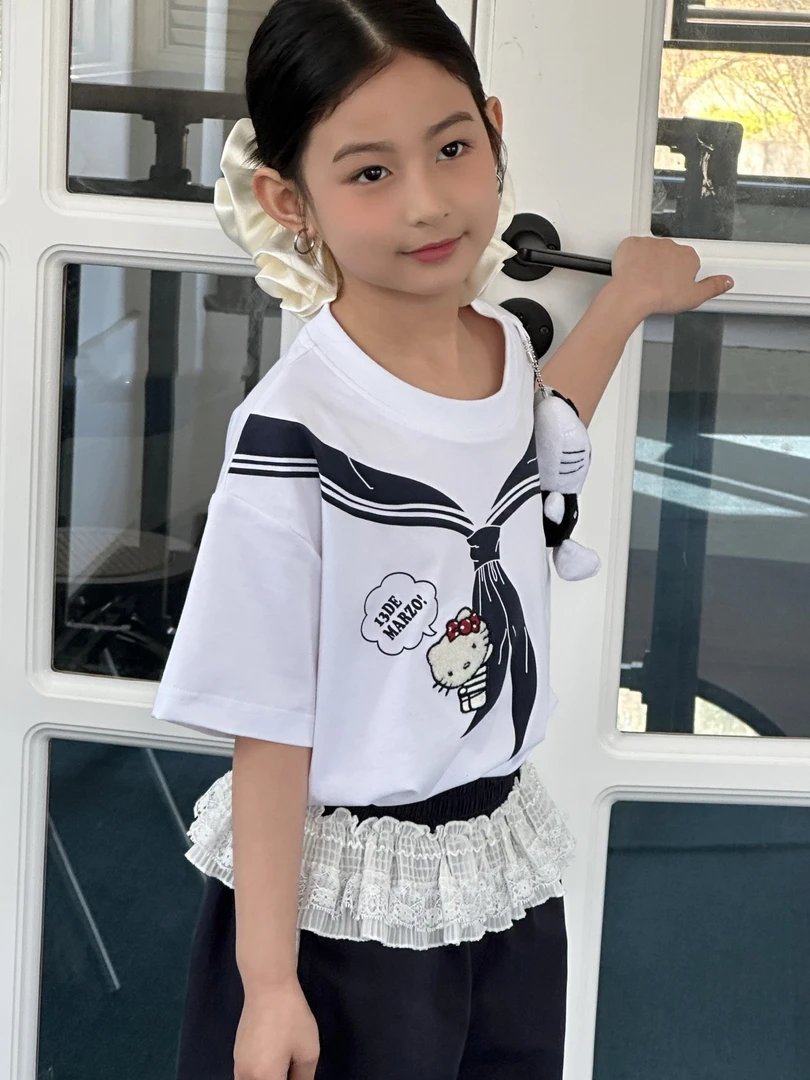 春夏白色T恤宽松圆领时尚帅6621百搭夏季短袖