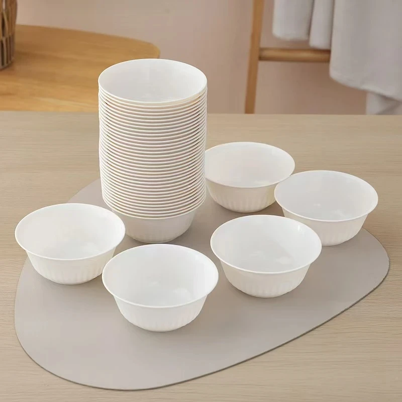 【高品质稻壳碗20个】一次性稻壳碗可降解加厚加硬隔热防烫野餐家用