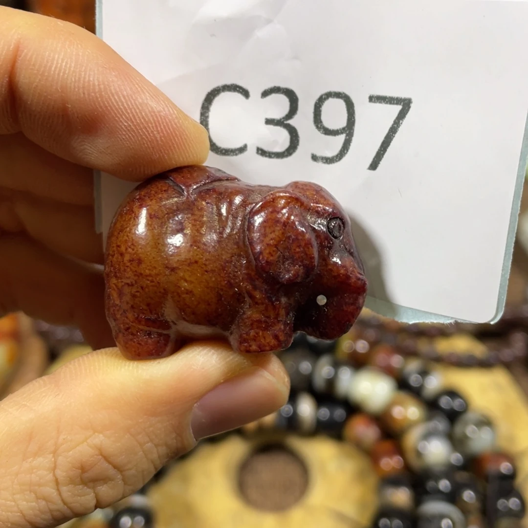 和田玉吊坠(不含链)9K金镶嵌