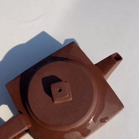 紫砂茶壶紫泥方器200c c