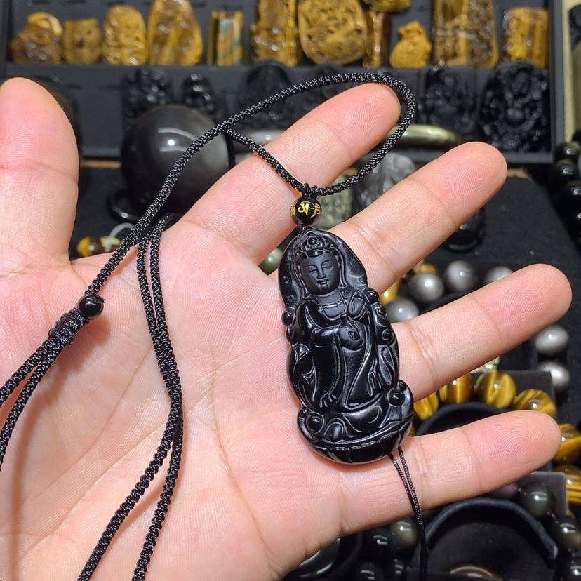 【闪购商品】黑曜岩颈饰未镶嵌青***