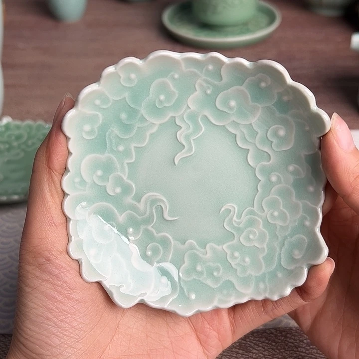 龙泉云间青瓷小米茶器