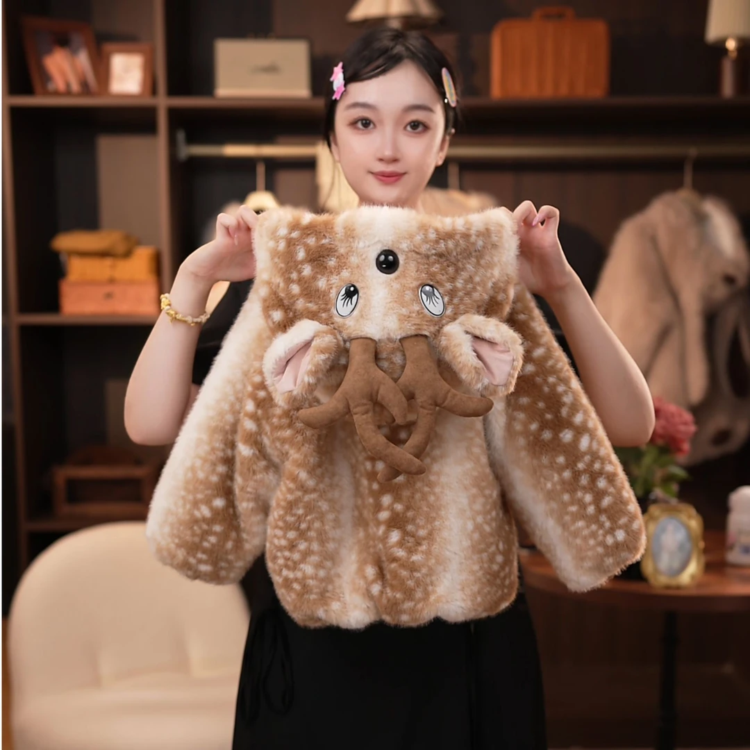 女童毛绒加厚保暖卡通秋冬冬季毛绒加厚保暖卡通秋冬百搭时尚儿童
