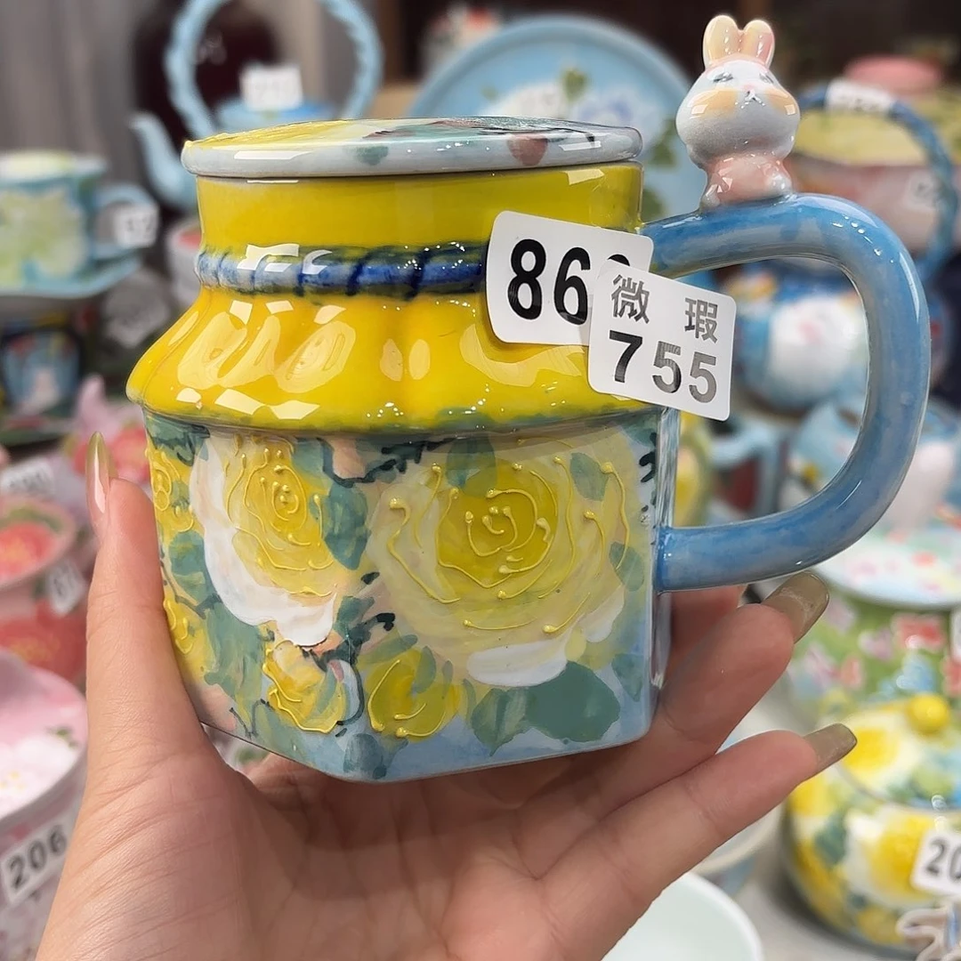 景德镇手绘高温釉下彩陶瓷茶具