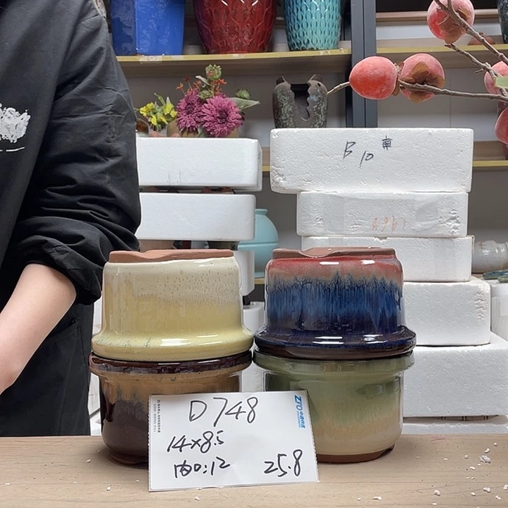 粗陶多肉花盆微瑕748